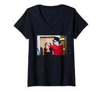Femme Michael Jackson & Wife Lisa Marie Presley à Budapest 1994 T-Shirt avec Col en V
