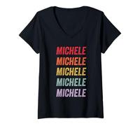 Femme Michele T-Shirt avec Col en V