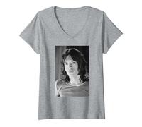 Femme Mick Jagger des Rolling Stones Entre dans l'ère Jack Flash T-Shirt avec Col en V