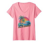 Femme Mignon Père Noël Barbara Vacay Best Ever Vacation Anniversaire Filles T-Shirt avec Col en V