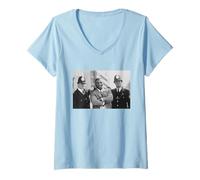 Femme Mike Tyson à Londres pour Frank Bruno vs James Tillis Boxing T-Shirt avec Col en V