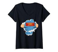 Femme Miller Prénom Superhero Famille Prénom Miller T-Shirt avec Col en V