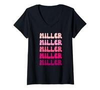 Femme Miller T-Shirt avec Col en V