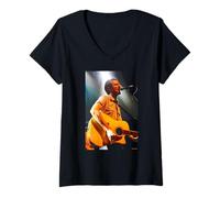 Femme Million Dead Singer Frank Turner Folk Rock par Andy Willsher T-Shirt avec Col en V