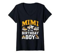 Femme Mimi of the Birthday Boys, ouvrier du bâtiment T-Shirt avec Col en V