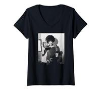 Femme Mince Lizzy Phil Lynott Whiskey in The Jar 1973 T-Shirt avec Col en V