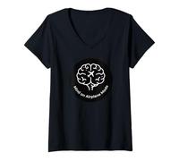 Femme Mind on Avion Mode T-Shirt avec Col en V