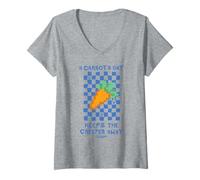 Femme Minecraft A Carrot A Day Keeps The Creeper Away Carrot Icon T-Shirt avec Col en V