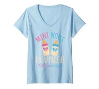 Femme Mini Nous en Approche on T’Aime Déjà Message Mignon T-Shirt avec Col en V