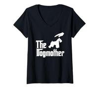 Femme Miniature Schnauzer Dog Mom The Dogmother Funny Dogs Lovers T-Shirt avec Col en V