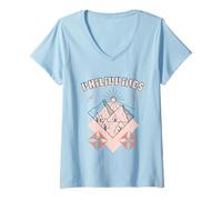 Femme Minimal Boho Travel Line Art Philippines Vacances T-Shirt avec Col en V