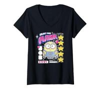 Femme Minions 8-bit Select Your Player Arcade T-Shirt avec Col en V