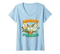 Femme Minions Among Fiends Trick-Or-Treating T-Shirt avec Col en V