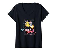 Femme Minions Cuter Than Cupid T-Shirt avec Col en V