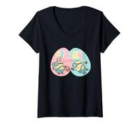 Femme Minions Easter Spring Into Fun T-Shirt avec Col en V
