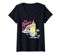 Femme Minions I’m Fluffy and I Know It T-Shirt avec Col en V