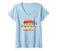 Femme Minions & Monsters Chrome Overlord T-Shirt avec Col en V