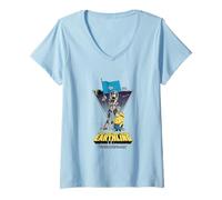 Femme Minions & Monsters Galactic Invasion T-Shirt avec Col en V