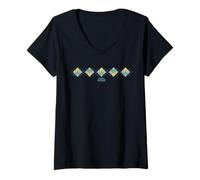 Femme Minions & Monsters Henry Shocked Adventure T-Shirt avec Col en V