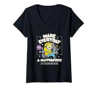 Femme Minions & Monsters Hollywood Masterpiece T-Shirt avec Col en V