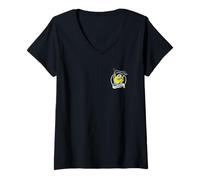 Femme Minions & Monsters Hollywood Suspense T-Shirt avec Col en V