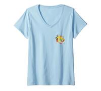 Femme Minions & Monsters Living The Dream Front & Back T-Shirt avec Col en V