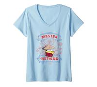 Femme Minions & Monsters Master of Nothing T-Shirt avec Col en V