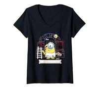 Femme Minions & Monsters Vision is an Art T-Shirt avec Col en V