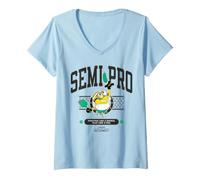 Femme Minions Semi Pro Practice Like A Rookie T-Shirt avec Col en V