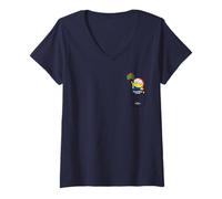 Femme Minions Spreading Cheer Pocket Hit T-Shirt avec Col en V