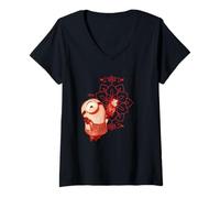 Femme Minions Stuart Lunar New Year Blossoms T-Shirt avec Col en V