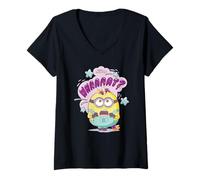 Femme Minions Whaaaat? T-Shirt avec Col en V