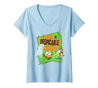 Femme Minions What A Despicable Night T-Shirt avec Col en V