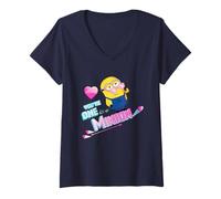 Femme Minions You’re One in a Minion T-Shirt avec Col en V