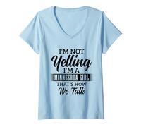 Femme Minnesota Je ne crie Pas, C'est comme ça qu'on Parle de Filles drôles T-Shirt avec Col en V