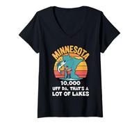 Femme Minnesota Uff Da, C'est Beaucoup de Lacs T-Shirt avec Col en V