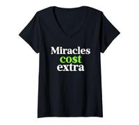 Femme Miracles Cost Extra Drôle pour Hommes Femmes T-Shirt avec Col en V