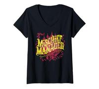 Femme Mischief Managed Harry Potter Nouveau Design 2025 T-Shirt avec Col en V