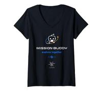 Femme Mission Buddy Explore Together Tee-Shirt T-Shirt avec Col en V