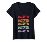 Femme Mitchell T-Shirt avec Col en V