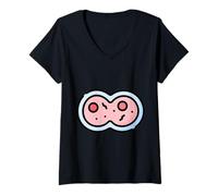 Femme Mitose Division Cellulaire Microbiologie Biologie Cellulaire T-Shirt avec Col en V
