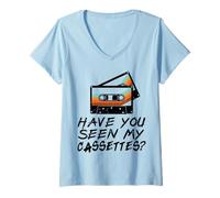 Femme Mixtape Vintage Have You Seen My Cassette Tape 80s 90s Music Mixtape T-Shirt avec Col en V