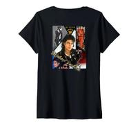 Femme MJ-021 Michael Jackson Back Printed T-Shirt avec Col en V