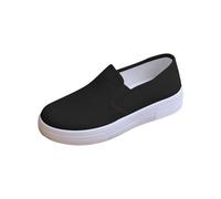 Femme Mocassins Chaussures De Marche Slip-on Baskets en Toile sans Lacets Semelle Plateforme Respirant Légère Casual Antidérapante Extérieur Sneakers Tendances Confortable 36