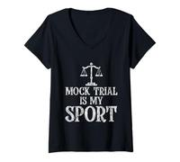 Femme Mock Trial Is My Sport Débat de la faculté de droit ---- T-Shirt avec Col en V
