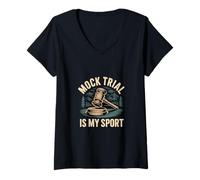 Femme Mock Trial is My Sport Débat de la faculté de Droit |- T-Shirt avec Col en V