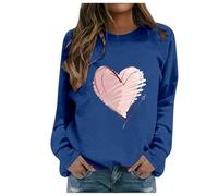 Femme Mode Casual Automne et Hiver Lettres Anglaises Imprimé Sweat à Capuche Col Rond Sweat à Capuche Manches Longues Haut Pyjama Une Pièce Femme Sans, Marine, S