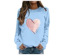 Femme Mode Casual Automne et Hiver Lettres Anglaises Imprimé Sweat à Capuche Col Rond Sweat à Capuche Manches Longues Haut Pyjama Une Pièce Femme Sans, bleu ciel, XXL