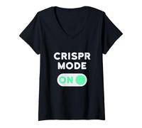 Femme Mode CRISPR activé - Science de l'édition de gènes de la biologie T-Shirt avec Col en V