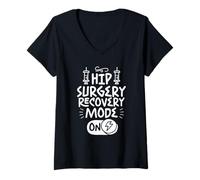 Femme Mode De Récupération Chirurgie De La Hanche Activé Patient T-Shirt avec Col en V